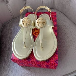 Tory Burch Bryce Thong Sandals Gold